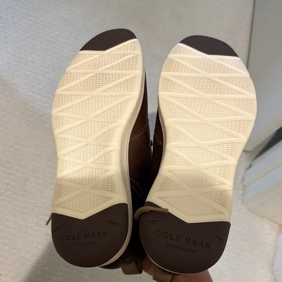 Cole Haan Dark Brown Men's Chukka Boots with Cream Sole - Picture 4 of 4